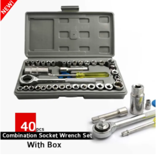 40-in-1 Tool Kit, Screwdriver and Socket Set for Automobile Tool Box Set 40pcs tool sets Aiwa a Toolkit for all your Household Fixes - Kings Trading