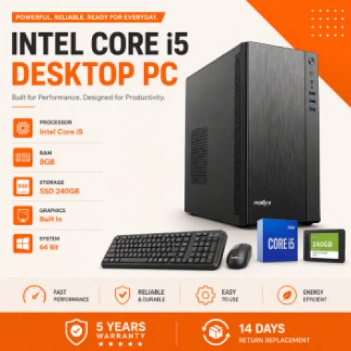 Intel Core I5 RAM 8GB SSD 240GB NEW Desktop Computer