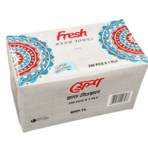 Hand Towel Tissue Paper - 250 Pcs X 1 Ply