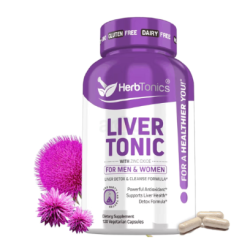 Herbtonics Liver Cleanse Detox &amp; Repair Formula 120 Vegan Capsules