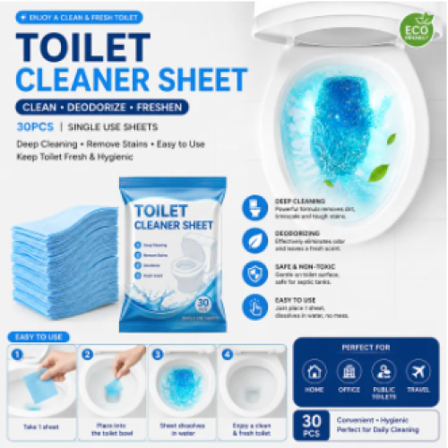 Toilet Cleaner Sheet 30pc Mopping For Home