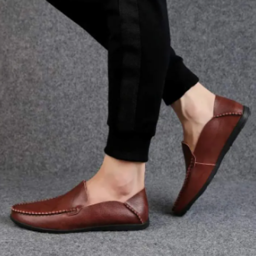 Loafer Styles' Rubber Shoes Winter and Summer Water Proff and Wind Proof Shoe For Men Color Chocolate