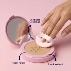 Professional Waterproof Long-Lasting Matte Compact Face Powder For Oil Control &amp; Flawless Makeup