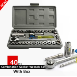 40-in-1 Tool Kit, Screwdriver and Socket Set for Automobile Tool Box Set 40pcs tool sets Aiwa a Toolkit for all your Household Fixes - Kings Trading